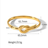 Titanium Steel Geometric Lines Electroplated Ladies Bracelet