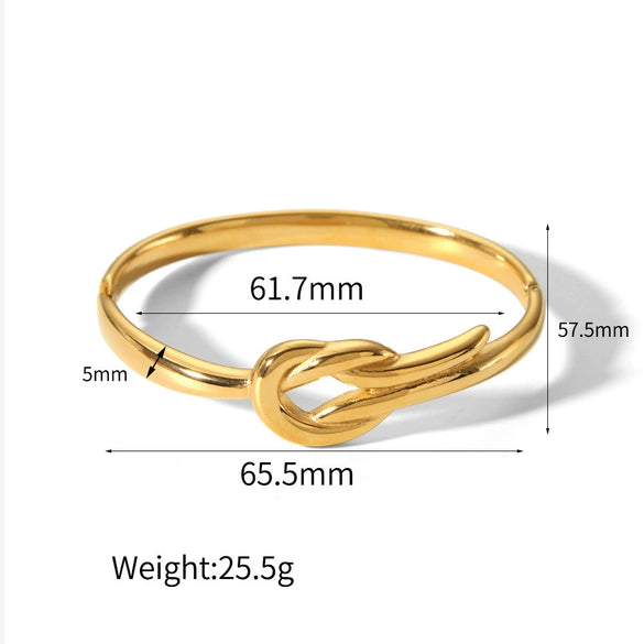 Titanium Steel Geometric Lines Electroplated Ladies Bracelet