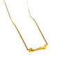 Titanium Steel Geometric Love Letter Minimalistic Electroplated Necklace For Unisex