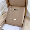 Titanium Steel Geometric Love Letter Minimalistic Electroplated Necklace For Unisex