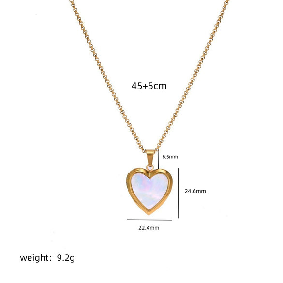 Titanium Steel Geometric Love Memorial Pendant Necklace Electroplated For Unisex
