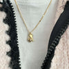 Titanium Steel Geometric Love Pendant Key Lock Couple Multilayer Stacked Diamond Mixed Gemstone Inlay 18K Gold Plated Pendant Necklace