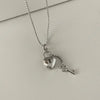 Titanium Steel Geometric Love Pendant Key Lock Couple Multilayer Stacked Diamond Mixed Gemstone Inlay 18K Gold Plated Pendant Necklace