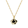Titanium Steel Geometric Lucky Grass Jewelry Set With Electroplating For Women Minimalist Style