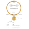 316L Stainless Steel Geometric Magnetic Pendant Bracelet Jewelry Electroplated For Women