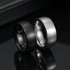 Titanium Steel Geometric Men's And Unisex Ring With Brushed Matte Finish And Electroplating