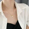 Titanium Steel Geometric Mermaid Tail Clavicle Chain For Female With Light Luxury Style