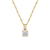 Titanium Steel Geometric Microinlaid Real Gold Zircon Necklace For Women