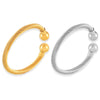 316L Stainless Steel Geometric Multilayer Line Twist Open Bracelet With Electroplating And French Retro Style