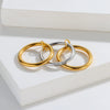 Titanium Steel Geometric Multiring Combination Women's Ring Electroplated