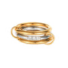 Titanium Steel Geometric Multiring Combination Women's Ring Electroplated