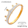 316L Stainless Steel Geometric Niche Retro Jewelry Plated 18K Gold Bracelet Inlaid With Colored Diamond