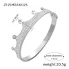 316L Stainless Steel Geometric Niche Retro Jewelry Plated 18K Gold Bracelet Inlaid With Colored Diamond