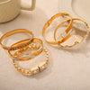 316L Stainless Steel Geometric Niche Retro Jewelry Plated 18K Gold Bracelet Inlaid With Colored Diamond