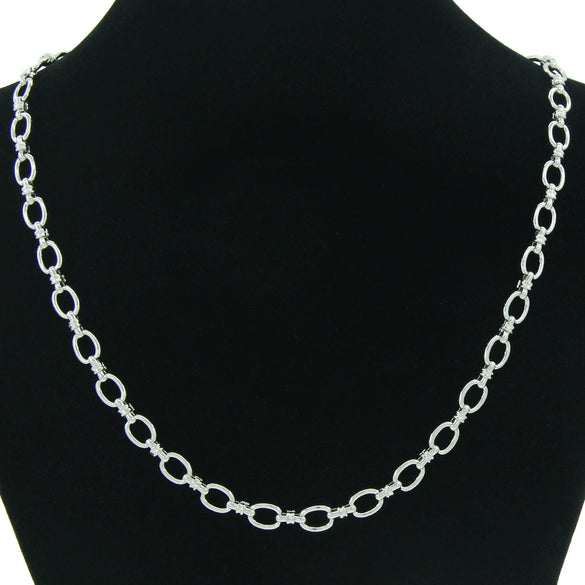 Titanium Steel Geometric Ochain Necklace Pendant For Men And Women With Simple Stitching