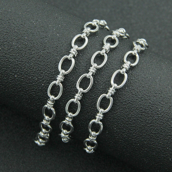 Titanium Steel Geometric Ochain Necklace Pendant For Men And Women With Simple Stitching