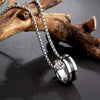 Titanium Steel Geometric Oil Drop Pendant Pearl Chain Necklace Unisex Polished