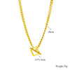 Titanium Steel Geometric Ot Buckle Hiphop Necklace With Electroplating