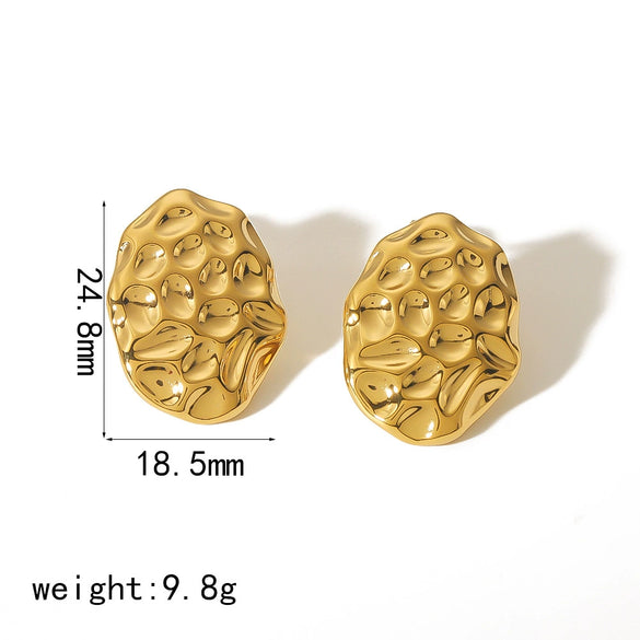 Titanium Steel Geometric Pattern Electroplated Unisex Nonfading Earrings