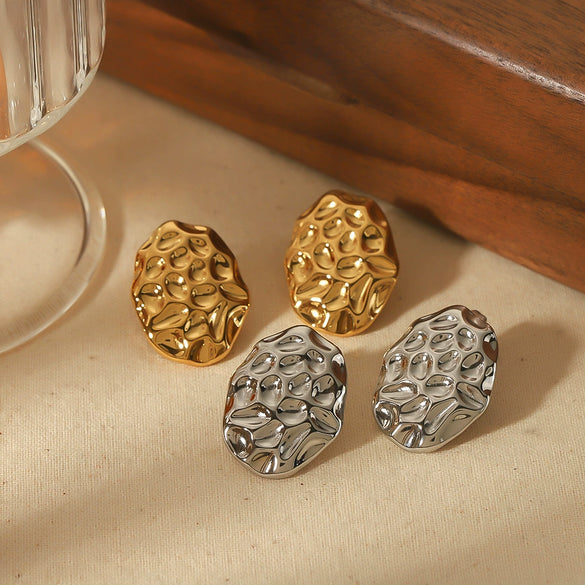 Titanium Steel Geometric Pattern Electroplated Unisex Nonfading Earrings