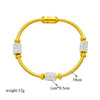 Titanium Steel Geometric Pattern Electroplated Unisex Round Bracelet