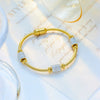 Titanium Steel Geometric Pattern Electroplated Unisex Round Bracelet