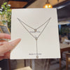 Titanium Steel Geometric Pattern Zirconia Pendant Women's Nonfading Light Luxury Simple Style Necklace