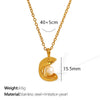 316L Stainless Steel Geometric Pendant Necklace For Women With Electroplating Design