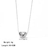 Titanium Steel Geometric Pendant Necklace For Women With Vacuum Plating Minimalist Style