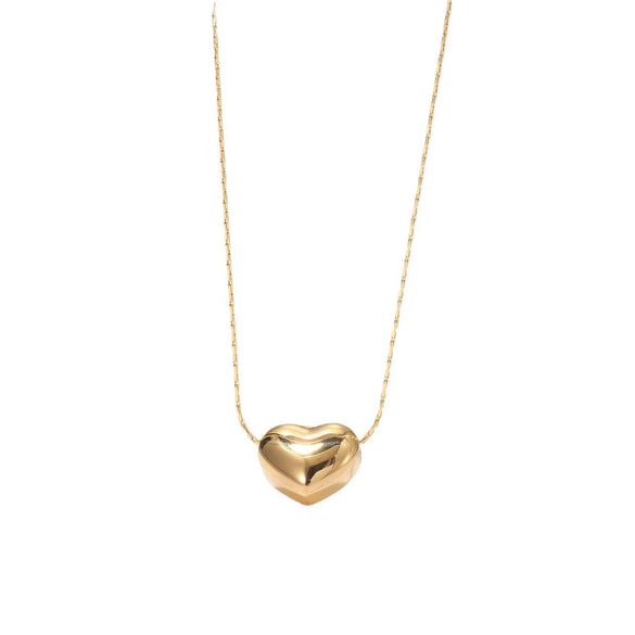 Titanium Steel Geometric Pendant Necklace For Women With Vacuum Plating Minimalist Style
