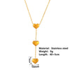 Titanium Steel Geometric Pendant Necklace With 18K Gold Plated Box Chain For Women Light Luxury Style