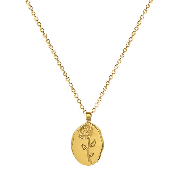 Titanium Steel Geometric Pendant Short Clavicle Chain For Women