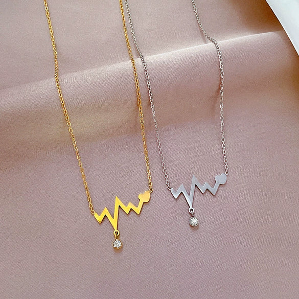 Titanium Steel Geometric Picture Style Electroplated Cartoon Necklace For Unisex