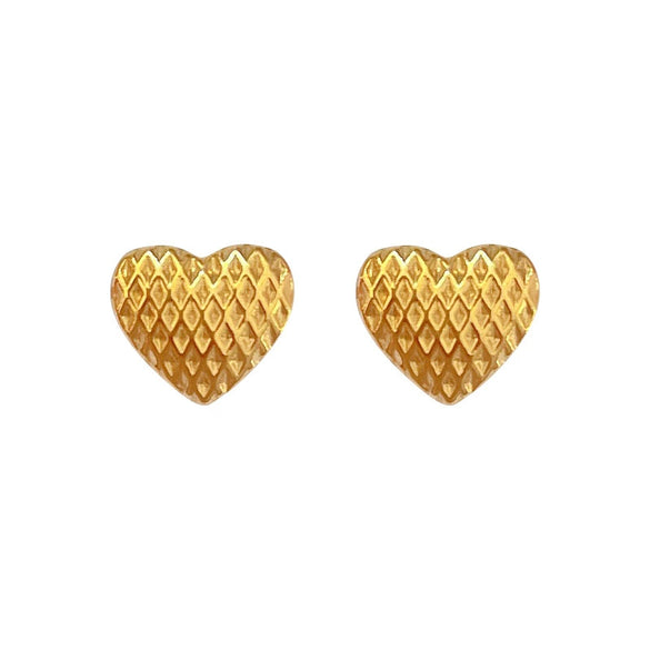 Titanium Steel Geometric Plaid Minimalist Style Electroplated Earrings For Women And Men