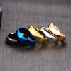 Titanium Steel Geometric Plain Ring Electroplated Unisex Jewelry