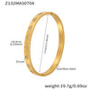 316L Stainless Steel Geometric Plain Ring Inlaid With Zircon Electroplated Bracelet Combination
