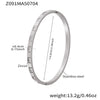 316L Stainless Steel Geometric Plain Ring Inlaid With Zircon Electroplated Bracelet Combination