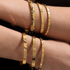 316L Stainless Steel Geometric Plain Ring Inlaid With Zircon Electroplated Bracelet Combination