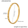 316L Stainless Steel Geometric Plain Ring Inlaid With Zircon Electroplated Bracelet Combination