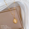 Titanium Steel Geometric Planet Necklace With Real Gold Electroplating For Unisex