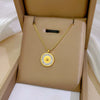 Titanium Steel Geometric Planet Necklace With Real Gold Electroplating For Unisex