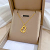 Titanium Steel Geometric Planet Necklace With Real Gold Electroplating For Unisex
