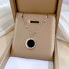 Titanium Steel Geometric Planet Necklace With Real Gold Electroplating For Unisex