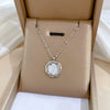 Titanium Steel Geometric Planet Necklace With Real Gold Electroplating For Unisex