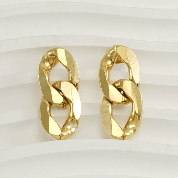 316L Stainless Steel Geometric Plated 18K Gold Irregular Earrings For Women