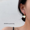 Titanium Steel Geometric Retro Love Doublesided Asymmetric Electroplated Women's Earrings