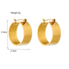 Titanium Steel Geometric Retro Niche Widefaced Circle Electroplated Women's Earrings