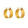 Titanium Steel Geometric Retro Niche Widefaced Circle Electroplated Women's Earrings
