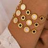 316L Stainless Steel Geometric Roman Numerals Electroplated Bracelet Unisex