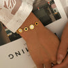 316L Stainless Steel Geometric Roman Numerals Electroplated Bracelet Unisex